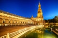 Seville, Spain: The Plaza de Espana, Spain Square Royalty Free Stock Photo