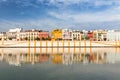 Seville, Spain, waterfront view to the historic architecture of the Triana district