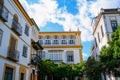 Seville street blue sky and trees