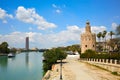 Seville Torre del Oro tower in Sevilla Andalusia Royalty Free Stock Photo