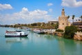Seville Torre del Oro tower in Sevilla Andalusia Royalty Free Stock Photo