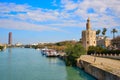 Seville Torre del Oro tower in Sevilla Spain Royalty Free Stock Photo