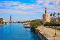 Seville Torre del Oro tower in Sevilla Spain Royalty Free Stock Photo