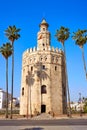 Seville Torre del Oro tower in Sevilla Spain Royalty Free Stock Photo