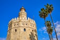 Seville Torre del Oro tower in Sevilla Spain Royalty Free Stock Photo