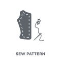 Sew Pattern icon from Sew collection. Royalty Free Stock Photo