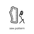 Sew Pattern icon from Sew collection. Royalty Free Stock Photo