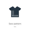 Sew pattern icon vector. Trendy flat sew pattern icon from sew collection isolated on white background. Vector illustration can be Royalty Free Stock Photo