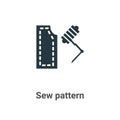 Sew pattern vector icon on white background. Flat vector sew pattern icon symbol sign from modern sew collection for mobile Royalty Free Stock Photo