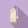 Sewage pump icon flat vector. Electric engine