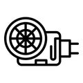 Sewage pump icon, outline style