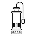 Sewage pump icon outline vector. Electric engine