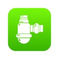 Sewage siphon icon green