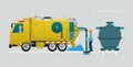 Sewage suction truck. Royalty Free Stock Photo
