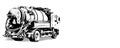 Sewage Tank truck banner concept - Sewer pumping machine - Septic truck cut out graphic Royalty Free Stock Photo