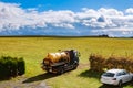 Sewage Tank truck. Sewer pumping machine. Septic truck Royalty Free Stock Photo