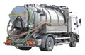 Sewage Tank truck - Sewer pumping machine - Septic truck isolated on white background for easy selection Royalty Free Stock Photo