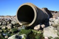 Sewage waste pipe Royalty Free Stock Photo