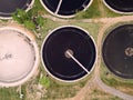 Wastewater treatment plant with sedimentation basin