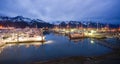 Seward Alaska Reserrection Bay Marina Midnight Royalty Free Stock Photo