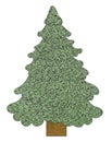 Sewed Christmas tree Royalty Free Stock Photo