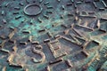 Sewer Cover Closeup Royalty Free Stock Photo