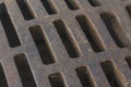 Sewer Grate Close Up Pattern Royalty Free Stock Photo