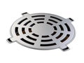 Sewer hatch with closed lid manhole hole cover Royalty Free Stock Photo