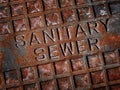 Sewer Iron Cover Place Man Hole Royalty Free Stock Photo