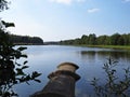 Sewer Pipe Drain Going to Lake Water Stream Pollution Environment Protection Royalty Free Stock Photo