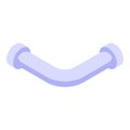 Sewerage home pipe icon, isometric style