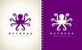 Octopus logo vector. Logo design vector illustration. Royalty Free Stock Photo