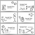 Sewing accessories banners Royalty Free Stock Photo