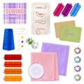 Sewing Accessories Realistic Set Royalty Free Stock Photo