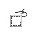 Sewing alterations line icon