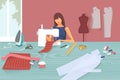 Sewing Background - Tailoring Fashion Clothes