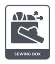 sewing box icon in trendy design style. sewing box icon isolated on white background. sewing box vector icon simple and modern Royalty Free Stock Photo