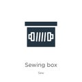 Sewing box icon vector. Trendy flat sewing box icon from sew collection isolated on white background. Vector illustration can be Royalty Free Stock Photo