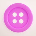Sewing button 3d illustration Royalty Free Stock Photo