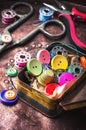 Sewing button set Royalty Free Stock Photo