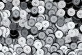 Sewing Buttons background. Black and White Sewing Buttons. 3d Re Royalty Free Stock Photo