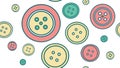 Sewing Buttons Background: Crafty Design Element, vector design Generative AI Royalty Free Stock Photo