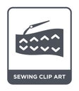 sewing clip art icon in trendy design style. sewing clip art icon isolated on white background. sewing clip art vector icon simple
