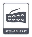 sewing clip art icon in trendy design style. sewing clip art icon isolated on white background. sewing clip art vector icon simple Royalty Free Stock Photo