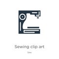 Sewing clip art icon vector. Trendy flat sewing clip art icon from sew collection isolated on white background. Vector Royalty Free Stock Photo