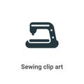 Sewing clip art vector icon on white background. Flat vector sewing clip art icon symbol sign from modern sew collection for