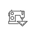 Sewing clothes line icon