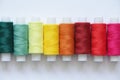Sewing colored threads Royalty Free Stock Photo