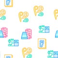 Sewing Craft Studio Collection Icons Set Vector Royalty Free Stock Photo