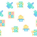 Sewing Craft Studio Collection Icons Set Vector Royalty Free Stock Photo